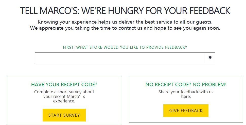 Marcos Pizza Survey