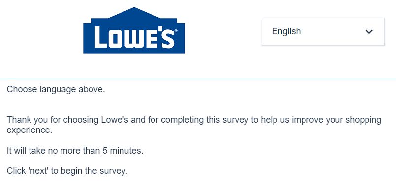 Lowes Survey